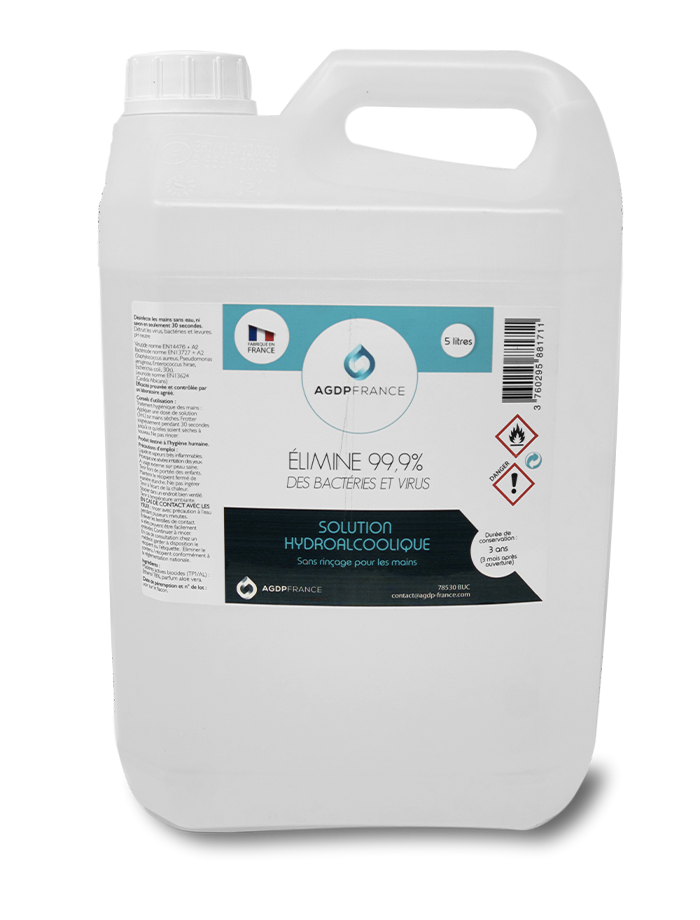 Bidon de solution hydroalcoolique 5L